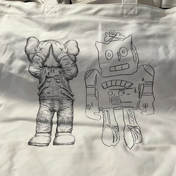 KAWS Uniqlo + Warhol 2-Way Tote Bag NWT OS - Picture 3 of 5